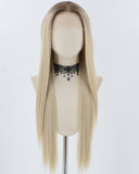 Ombre Blonde Natural Synthetic Lace Front Wig WW810