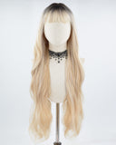 30 Inch Long Ombre Blonde Wavy Synthetic Wig HW448