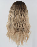 Ombre Blonde Curly Synthetic Wig HW603