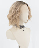 Ombre Blonde Brown Short Curly Synthetic Lace Front Wig WW726