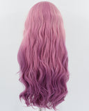 mbre Pink Long Wavy Synthetic Lace Front Wig WW745