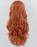 Orange Tinsel Synthetic Lace Front Wig WW756