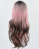 Black Ombre Pink Long Synthetic Wig HW491