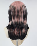 Pink Ombre Black Synthetic Lace Front T Part Wig WT248