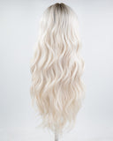 Ombre White Blonde Long Synthetic Lace Front Wig WT259