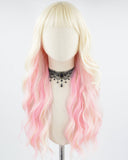 Blonde Pink Wavy Synthetic Wig HW435