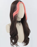 Pink Brown Synthetic Wig HW613