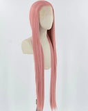 30Inch Long Pink Synthetic Lace Front Wig WW838