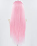 Pink Long Straight Synthetic Lace Front Wig WW793