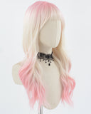 Pink Ombre Blonde Synthetic Wig HW505