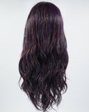 Purple Black Tinsel Synthetic Lace Front Wig WW697