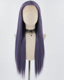 Long Straight Purple Synthetic Lace Front Wig WW771