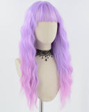 Purple Ombre Pink Curly Synthetic Wig HW564