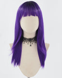 Purple Straight Synthetic Wig HW507