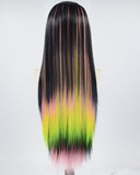 Black Rainbow Synthetic Lace Front Wig WT249