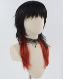 Black Red Synthetic Wig HW560