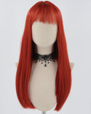 Red Straight Synthetic Wig HW536