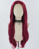 New Wine Red Synthetic Lace Front Wig WT153