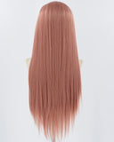 Rose Pink Synthetic Lace Front Wig WW798