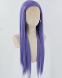 Purple Long Straight Synthetic Lace Front Wig WW840