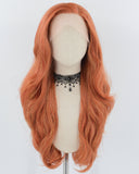 Orange Tinsel Synthetic Lace Front Wig WW756