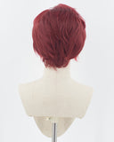 Wine Red Short Synthetic Lace Front Wig MW017