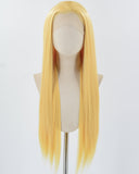 Yellow Long Straight Synthetic Lace Front Wig WW808