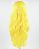 Yellow Straight Long Synthetic Lace Front Wig W